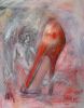 Red Shoe - Acryl auf Karton gerahmt - 40 x 50 cm